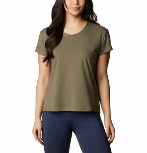 Columbia Women Green Omni-Wick Sun Trek Tshirt