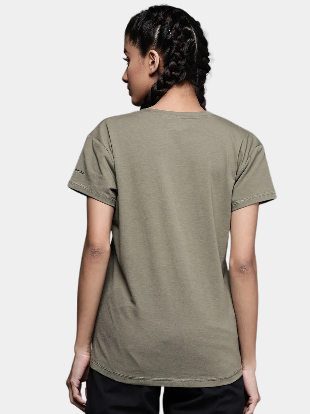 Columbia Women Green Omni-Wick Sun Trek Tshirt