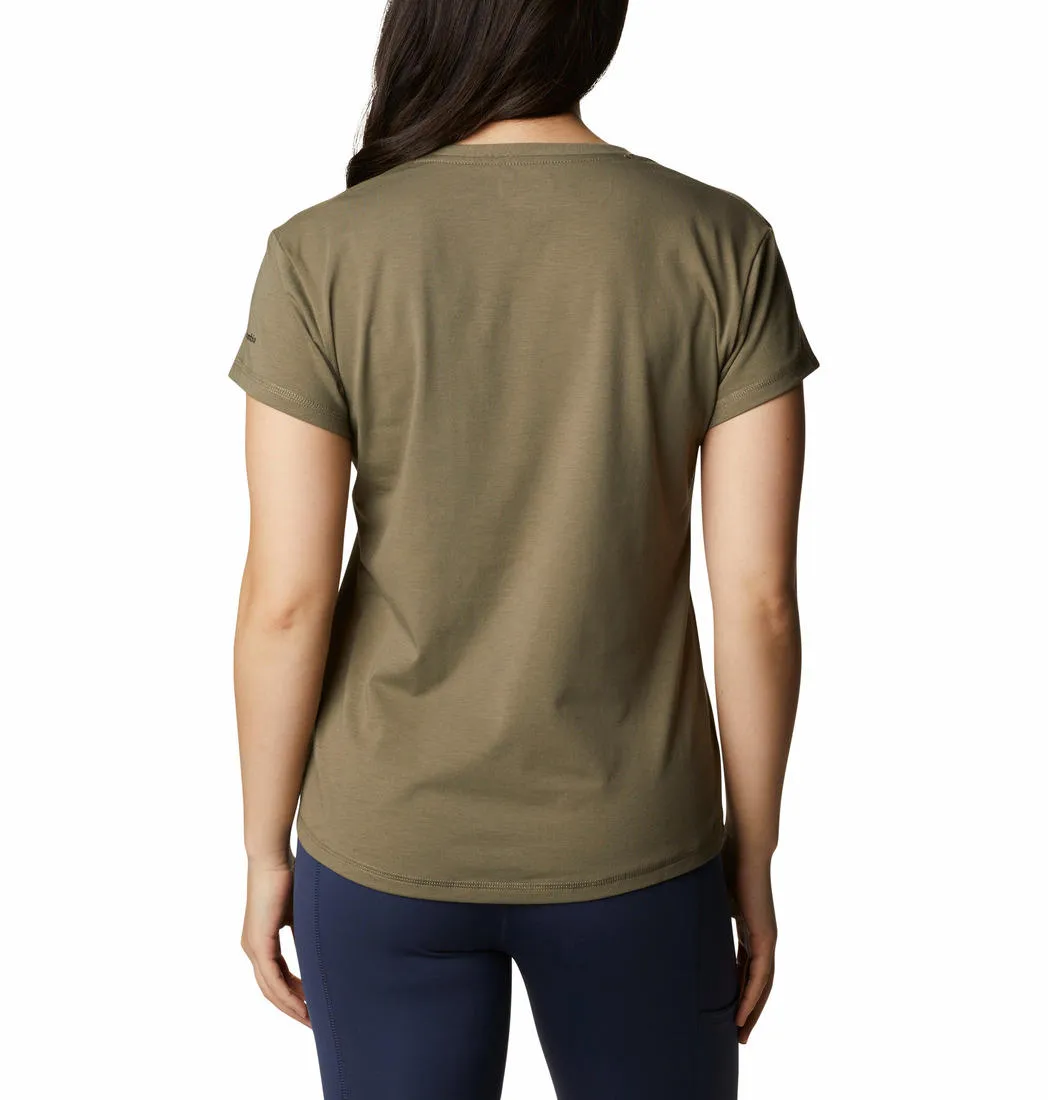 Columbia Women Green Omni-Wick Sun Trek Tshirt