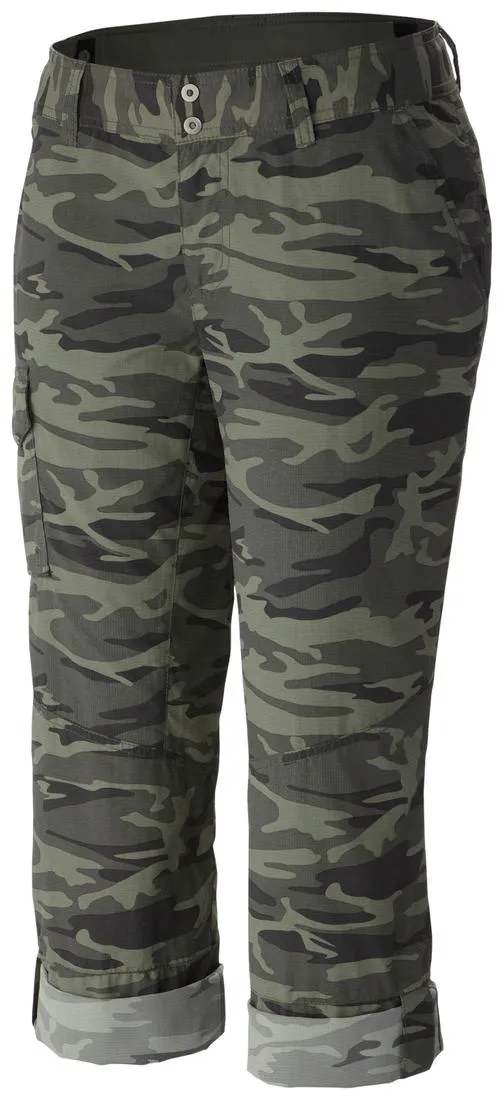 Columbia Women Green Silver Ridge Printed Pant