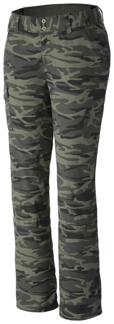 Columbia Women Green Silver Ridge Printed Pant
