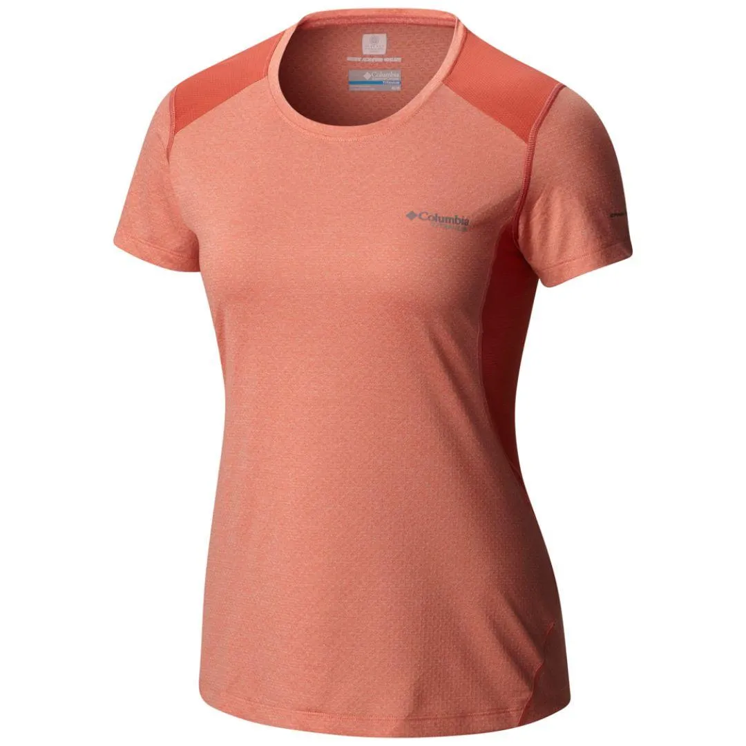 Columbia Women Orange Omni-Freeze Titan Ice Tshirt