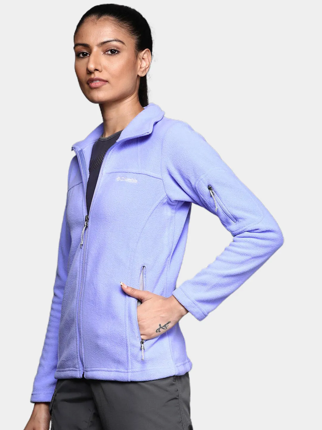 Columbia Women Purple Fast Trek II Fleece Jacket