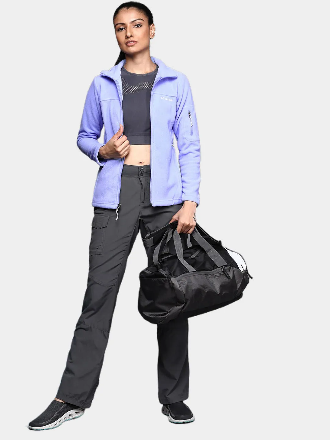 Columbia Women Purple Fast Trek II Fleece Jacket