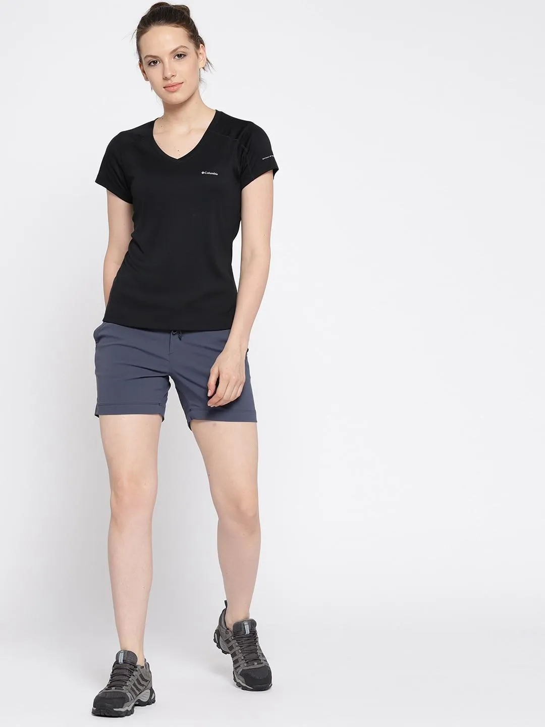 Columbia Women Purple Omni-Shield Anytime Outdoor Shorts