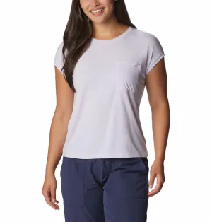 Columbia Women Purple Omni-Wick Boundless Trek Tshirt