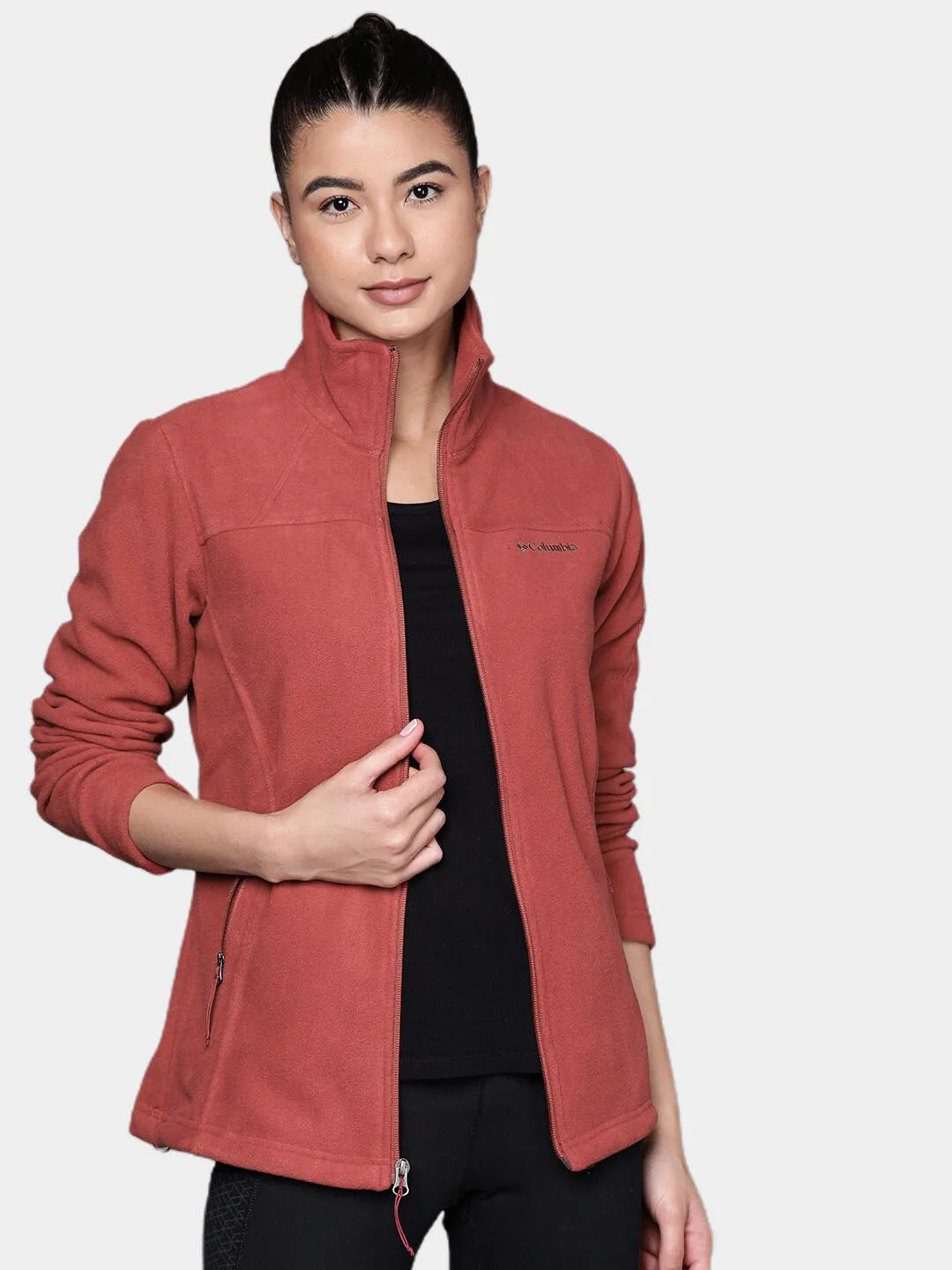 Columbia Women Red Fast Trek II Fleece Jacket