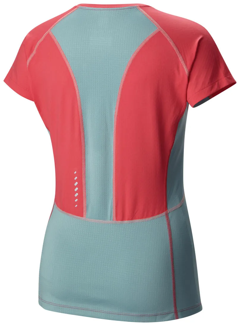 Columbia Women Red Freeze Degree III Short Sleeve Shirt