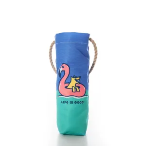 Flamingo Float Wine Bag Life is Good