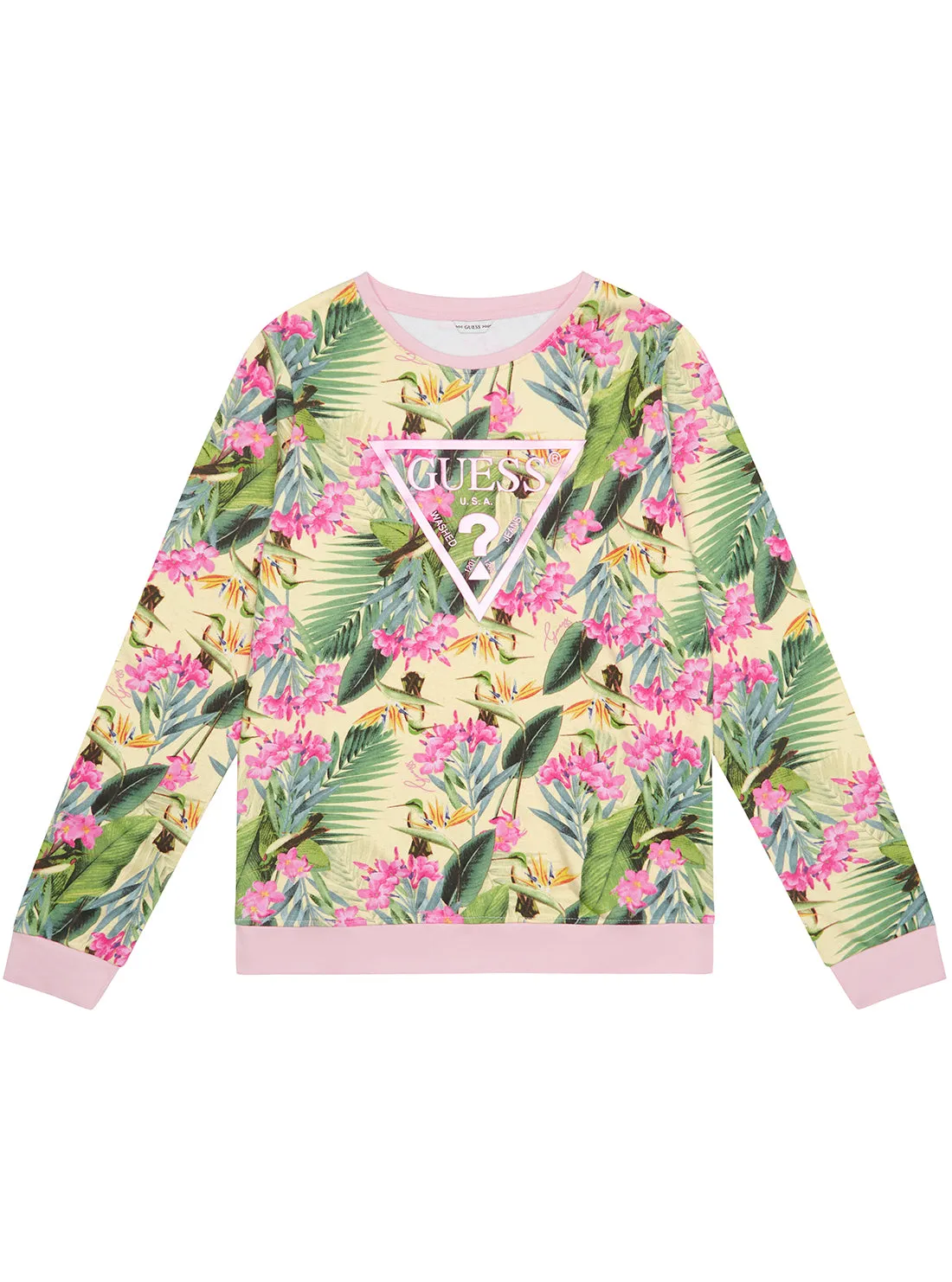 Floral Print Long Sleeve Jumper (7-16) Guess