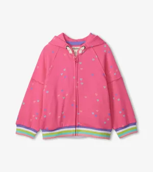 Girls Confetti Hearts Hoodie | Hatley