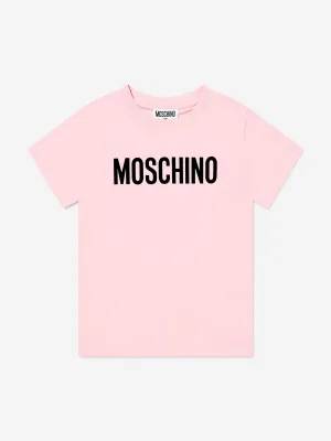 Girls Logo Print T-Shirt in Pink