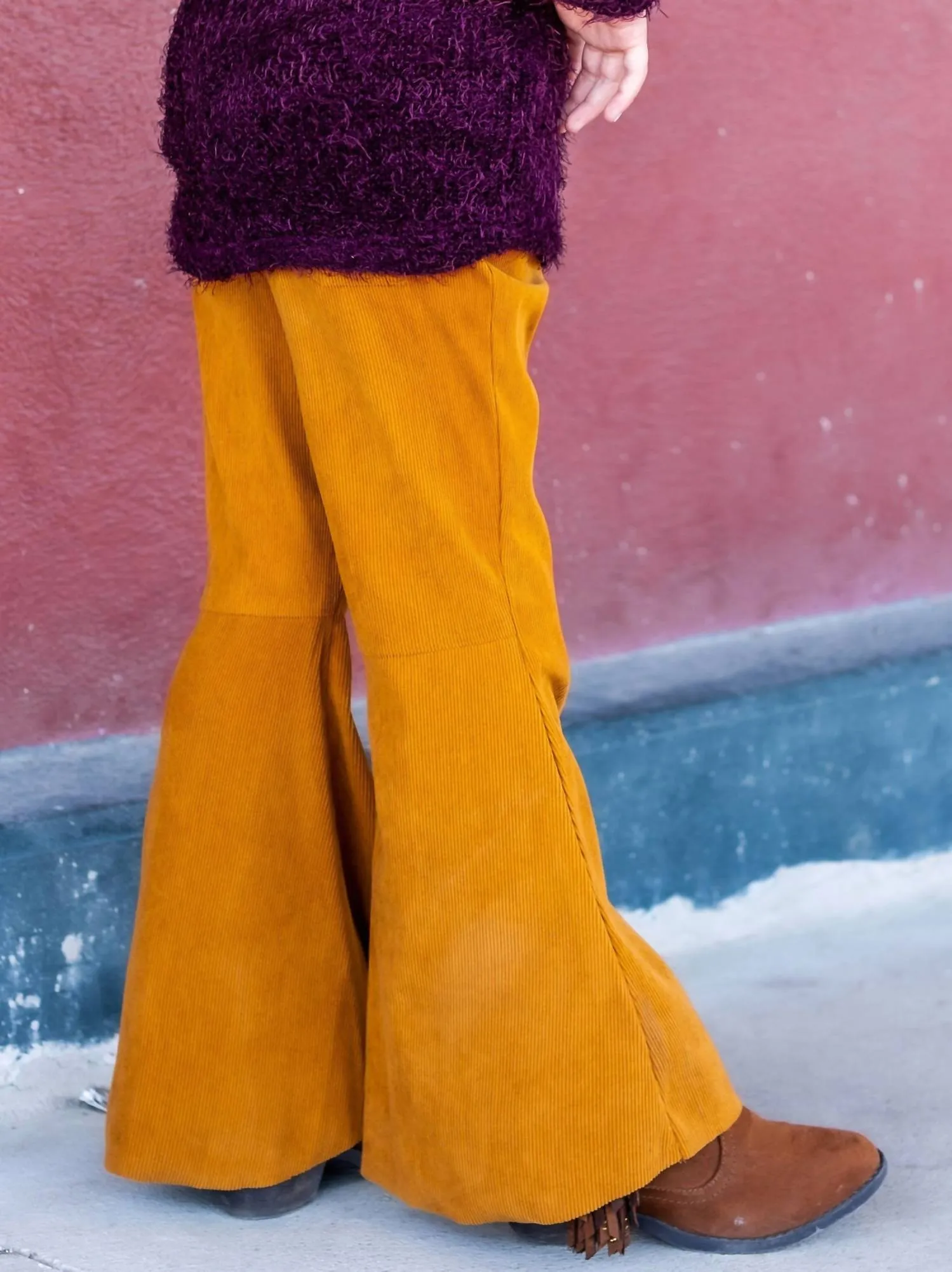 Girl's Sugar And Spice Flare Pants In Camel