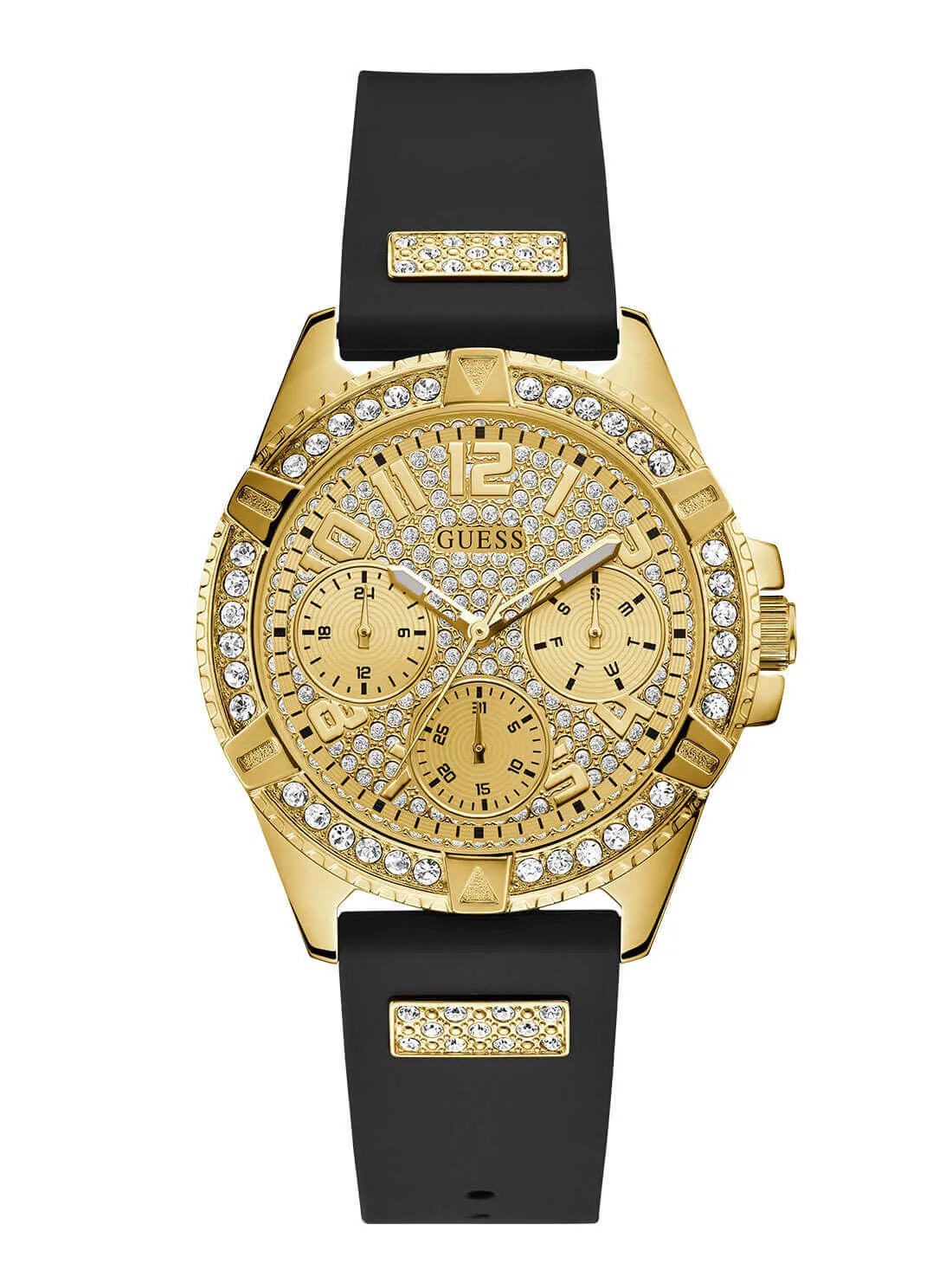 Gold And Black Lady Fontier Watch Guess