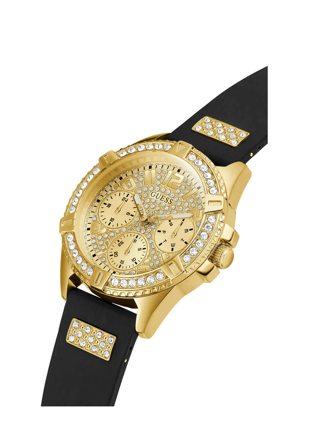 Gold And Black Lady Fontier Watch Guess