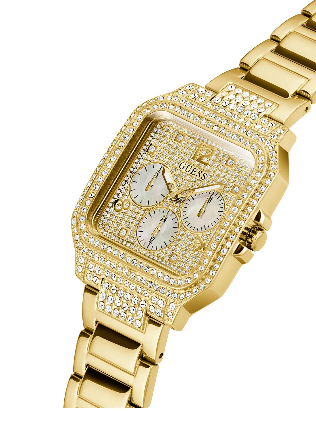 Gold Deco Glitz Watch Guess