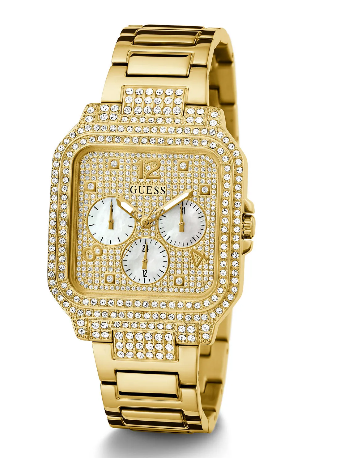 Gold Deco Glitz Watch Guess