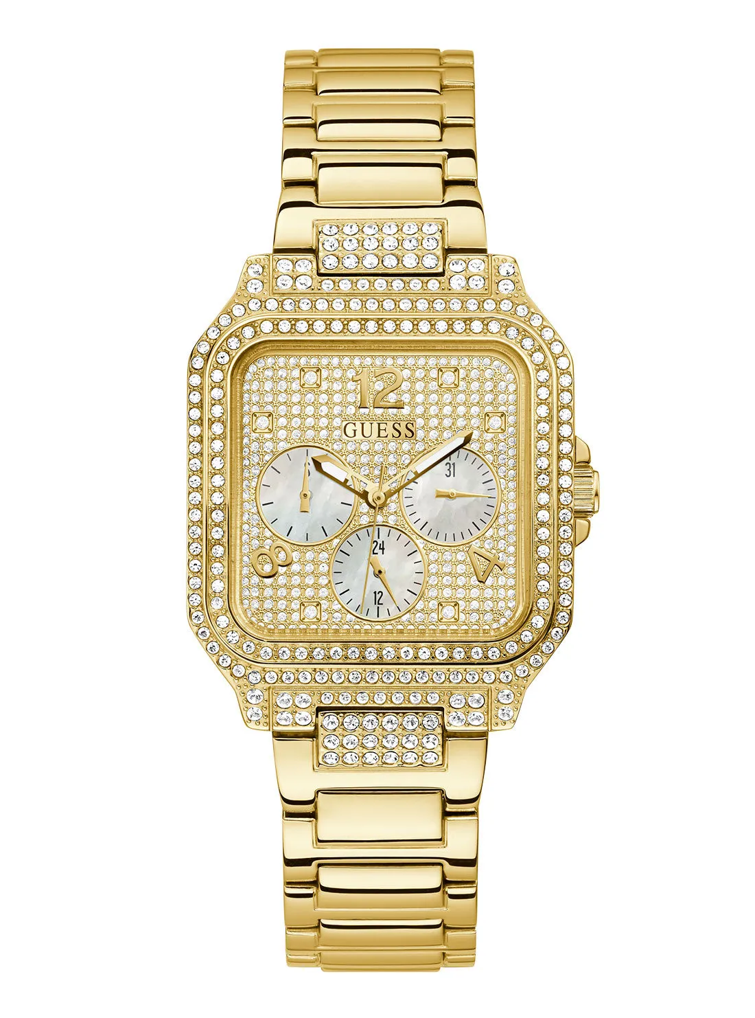 Gold Deco Glitz Watch Guess