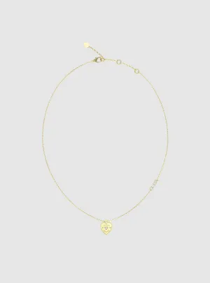 Gold Heart Charm Necklace Guess