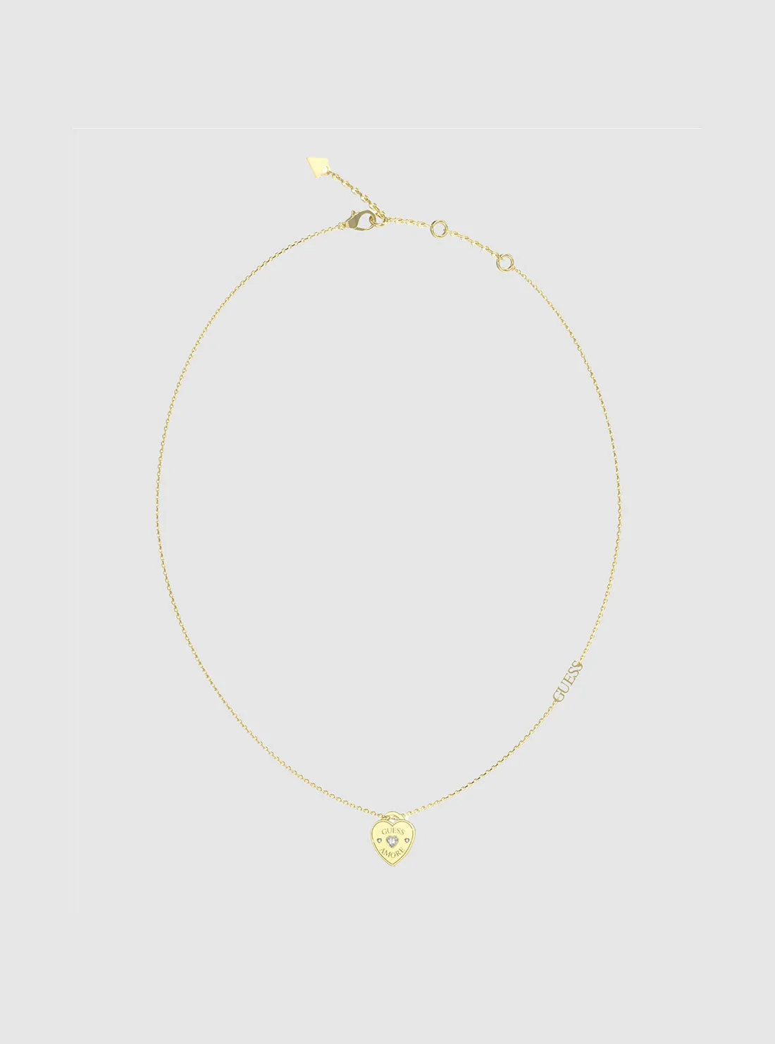Gold Heart Charm Necklace Guess