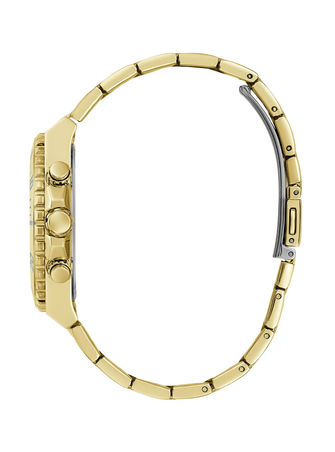 Gold Phoebe Blue Dial Link Watch Guess