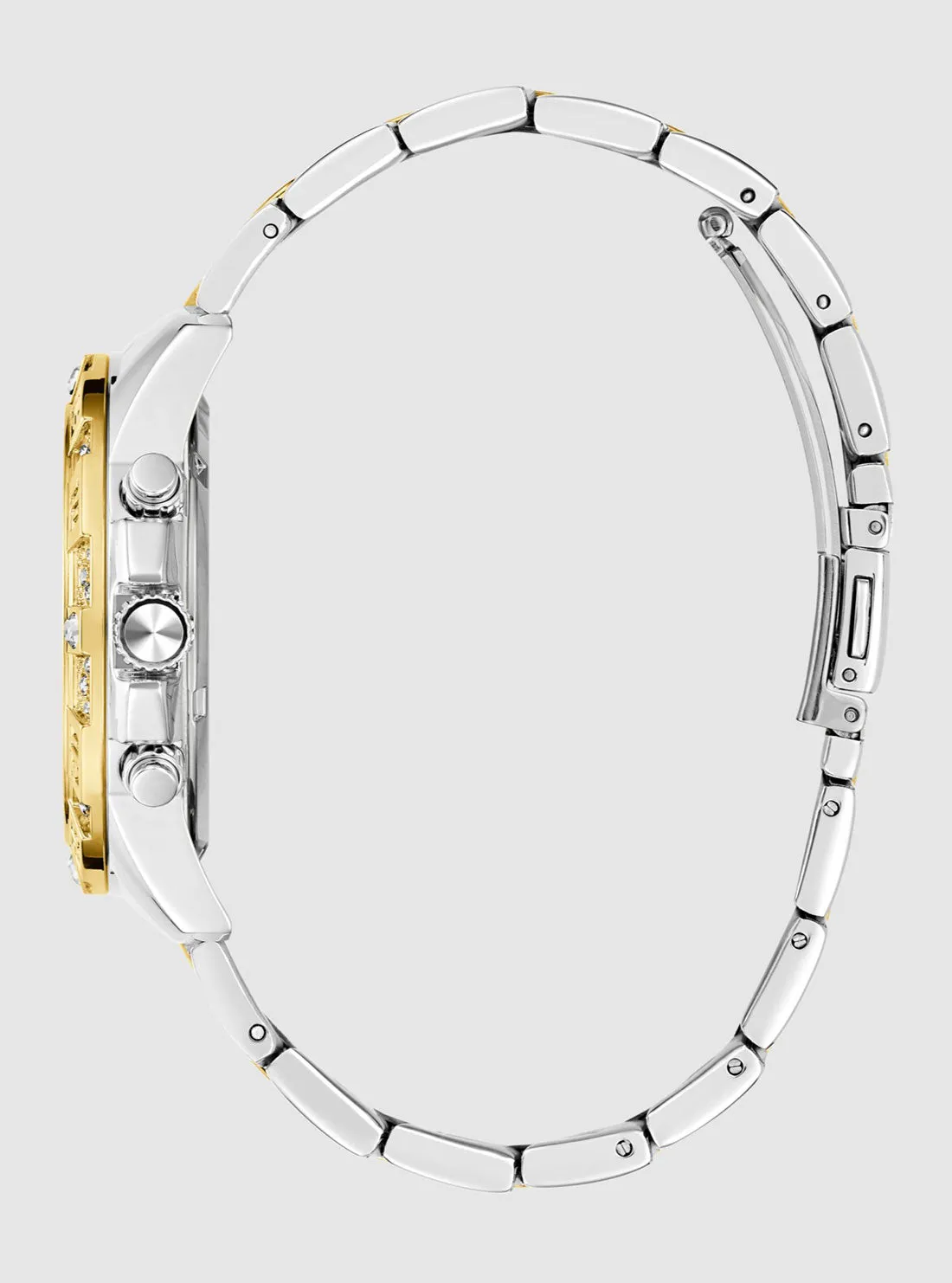 Gold Silver Majesty Link Watch Guess