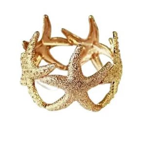 Golden Elastic Starfish Beach Bracelet Anna Kay Co