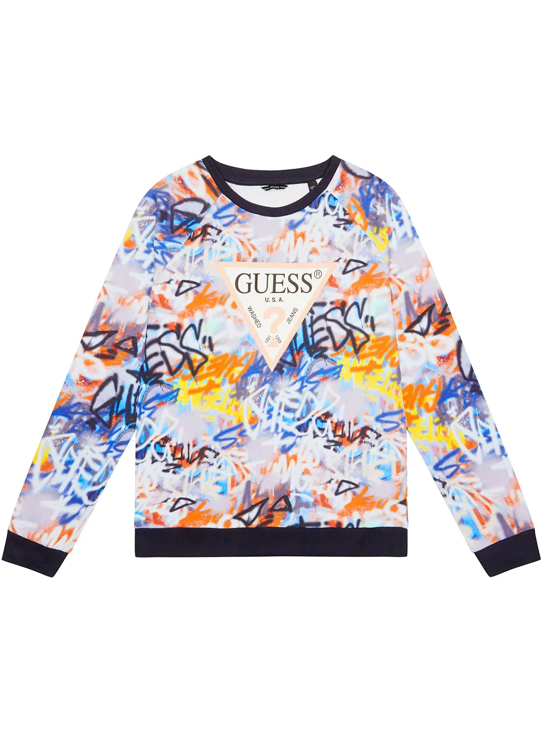Graffiti Print Active Top (7-18) Guess