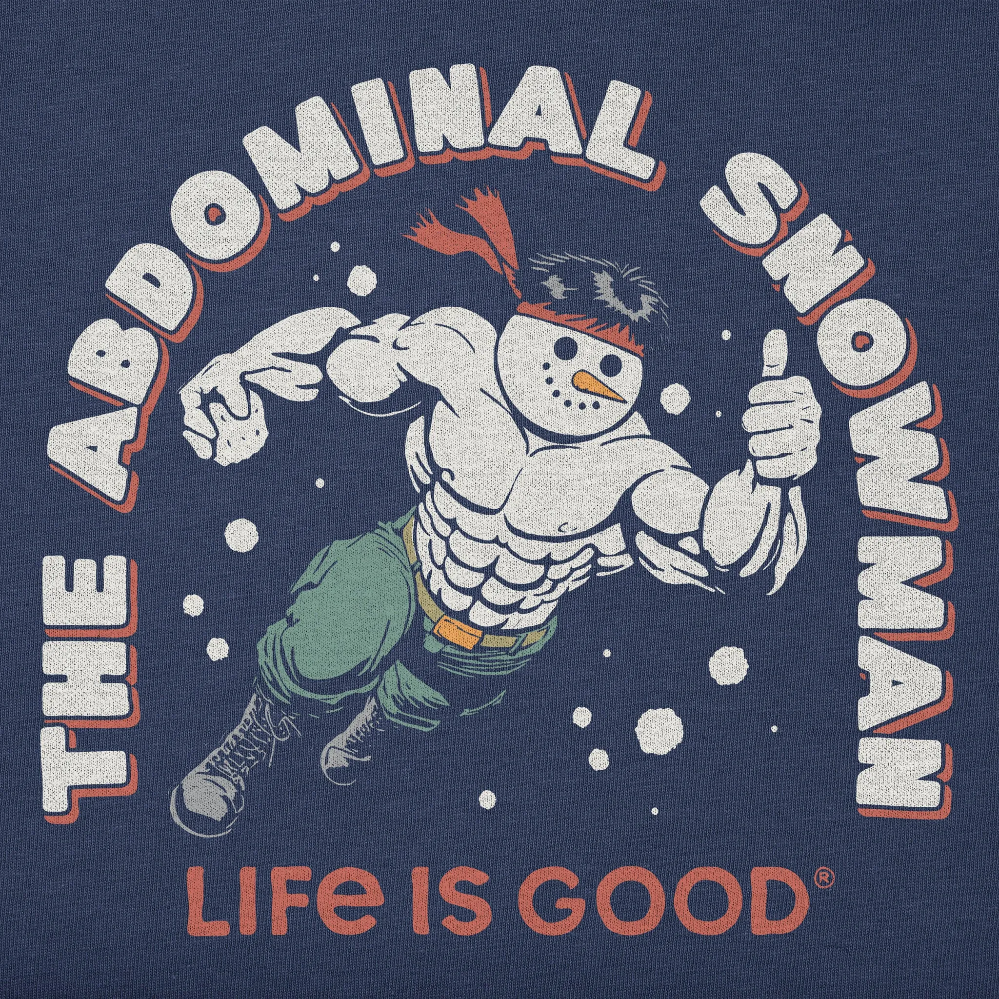 Kids Abdominal Snowman Action Hero Long Sleeve Crusher Tee Life is Good