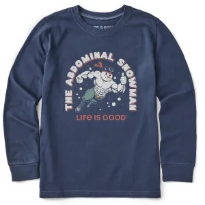 Kids Abdominal Snowman Action Hero Long Sleeve Crusher Tee Life is Good