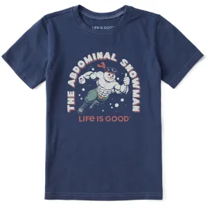Kids Abdominal Snowman Action Hero Short Sleeve Crusher Tee Life is Good