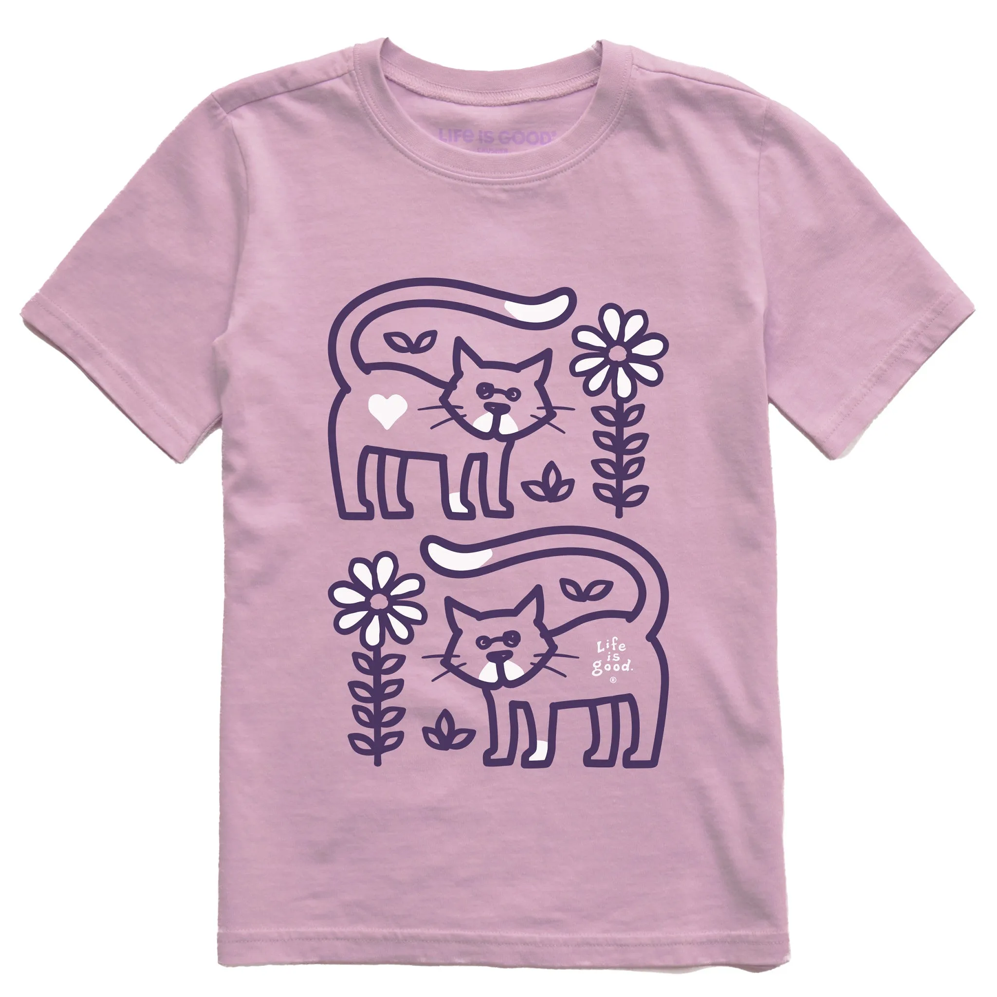 Kids Al Daisy Short Sleeve Crusher Tee Life is Good