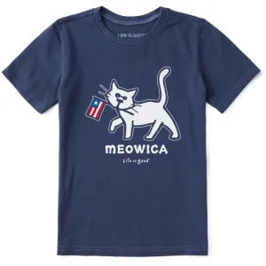 Kids Al Meowica Short Sleeve Crusher Tee Life is Good