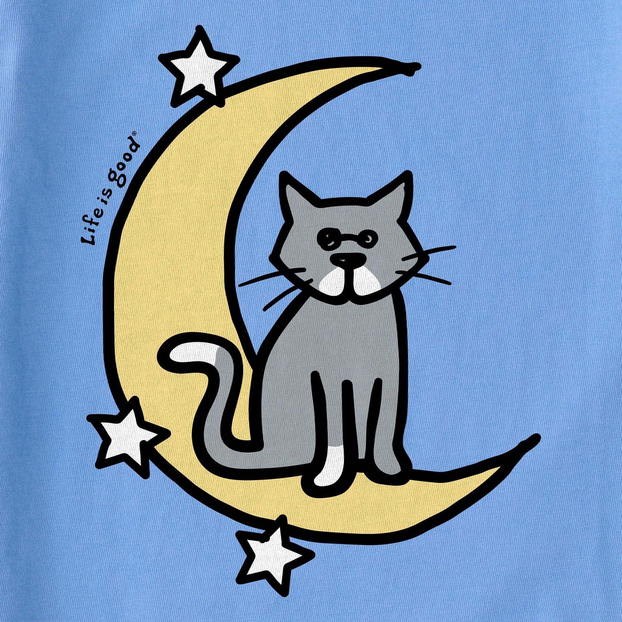 Kids Al Moon & Stars Short Sleeve Crusher Tee Life is Good