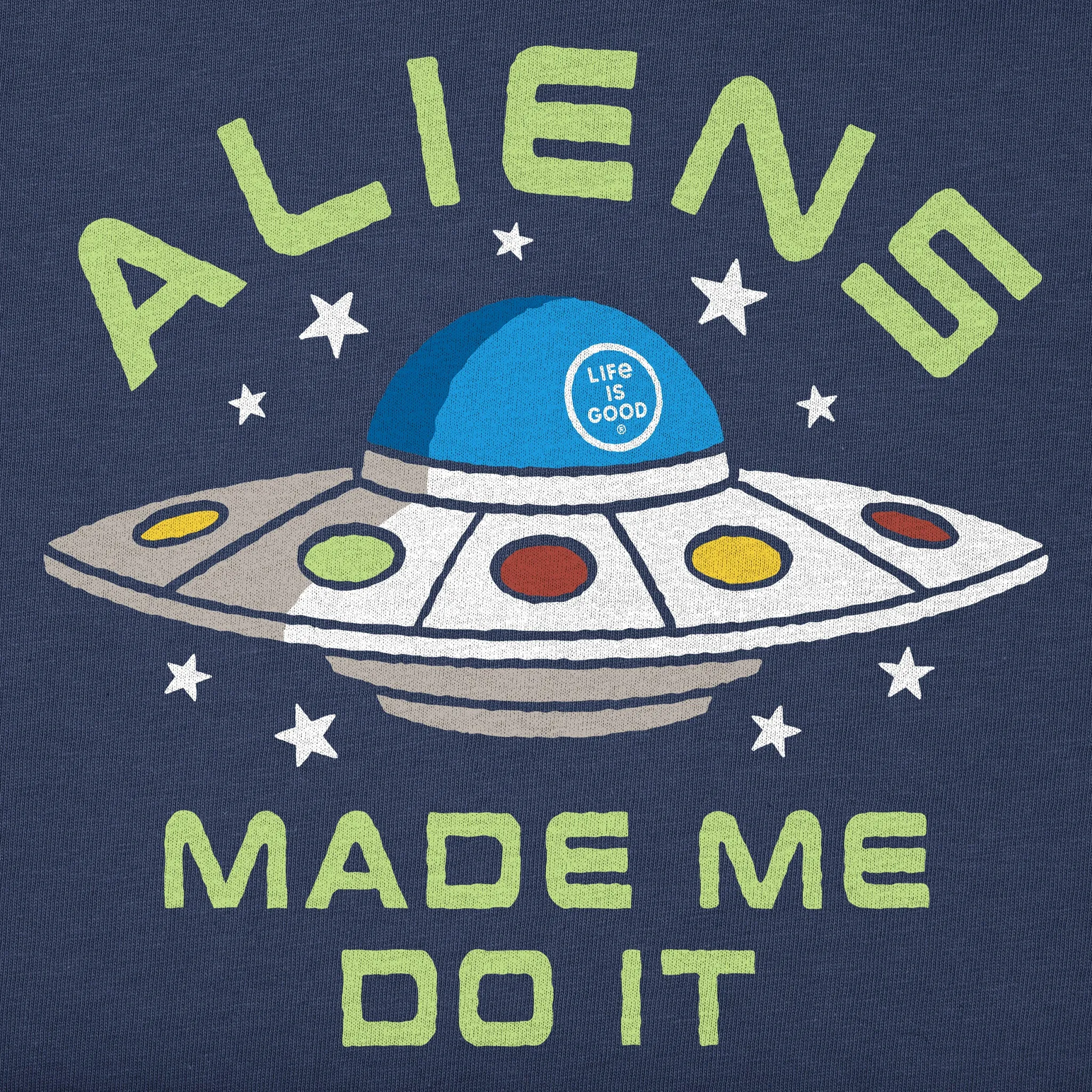 Kids Aliens Made Me Do It Long Sleeve Crusher Tee Life is Good