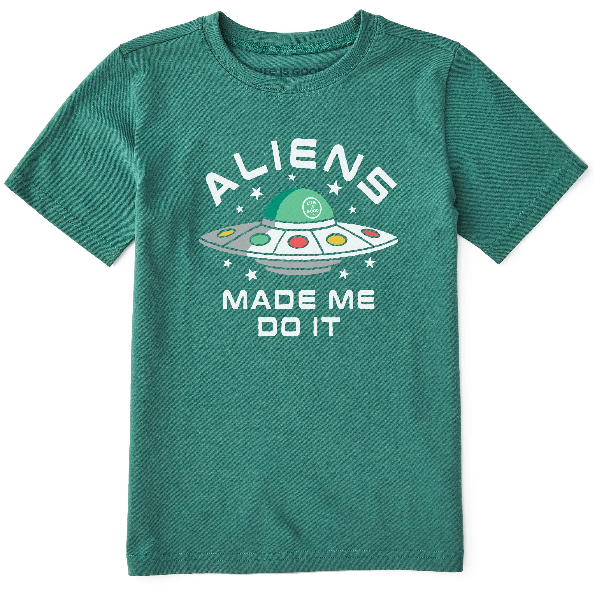 Kids Aliens Made Me Do It Short Sleeve Crusher Tee Life is Good