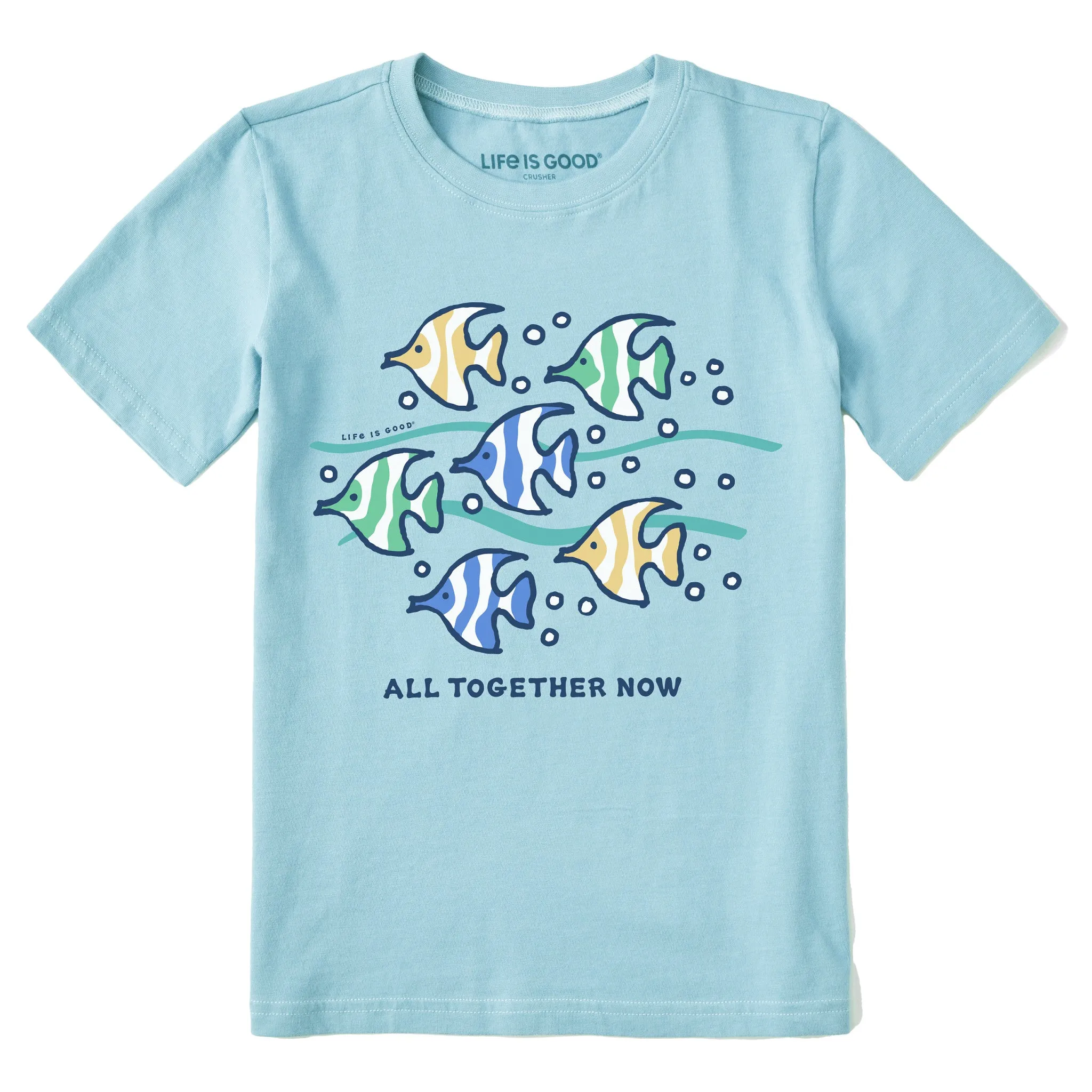 Kids All Together Now Fish Short Sleeve Crusher Tee Life is Good