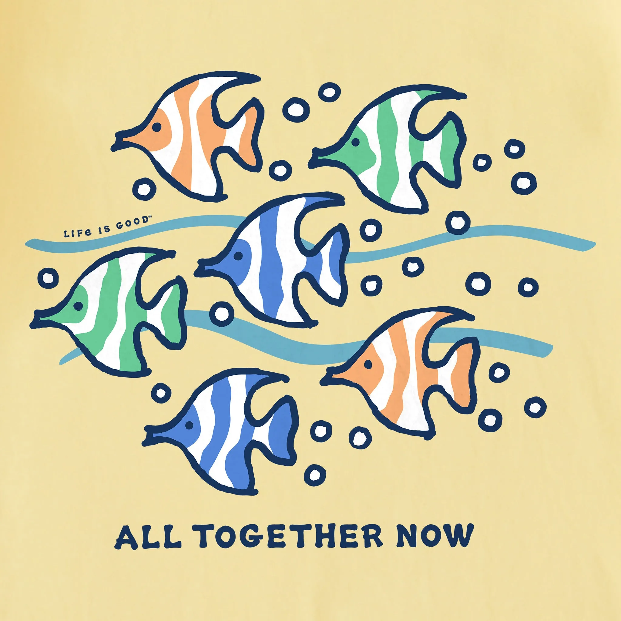 Kids All Together Now Fish Short Sleeve Crusher Tee Life is Good