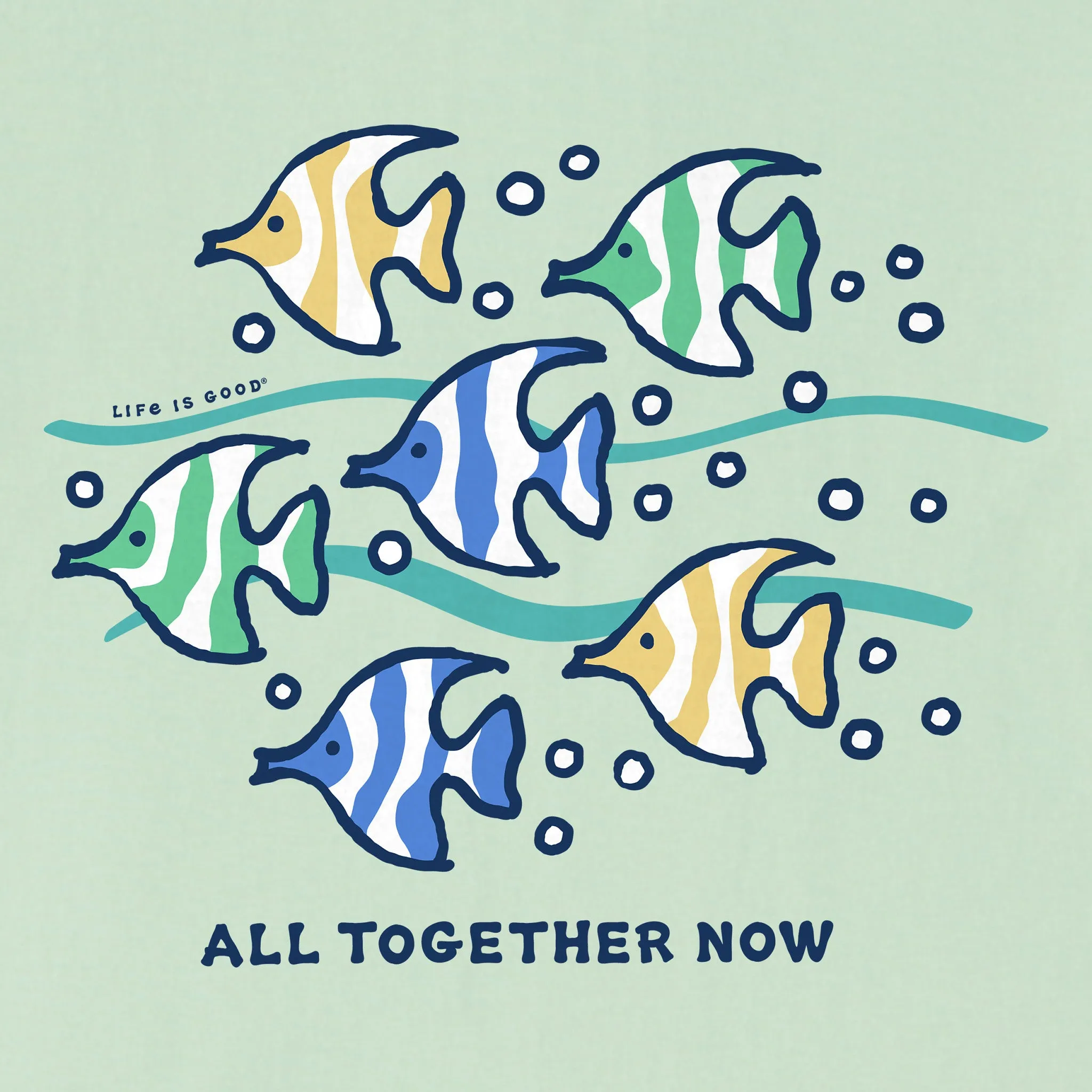 Kids All Together Now Fish Short Sleeve Crusher Tee Life is Good