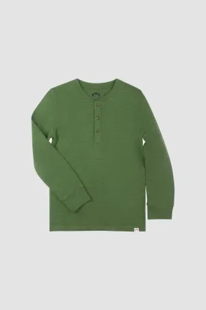 Kids' Allday Henley Shirt In Green