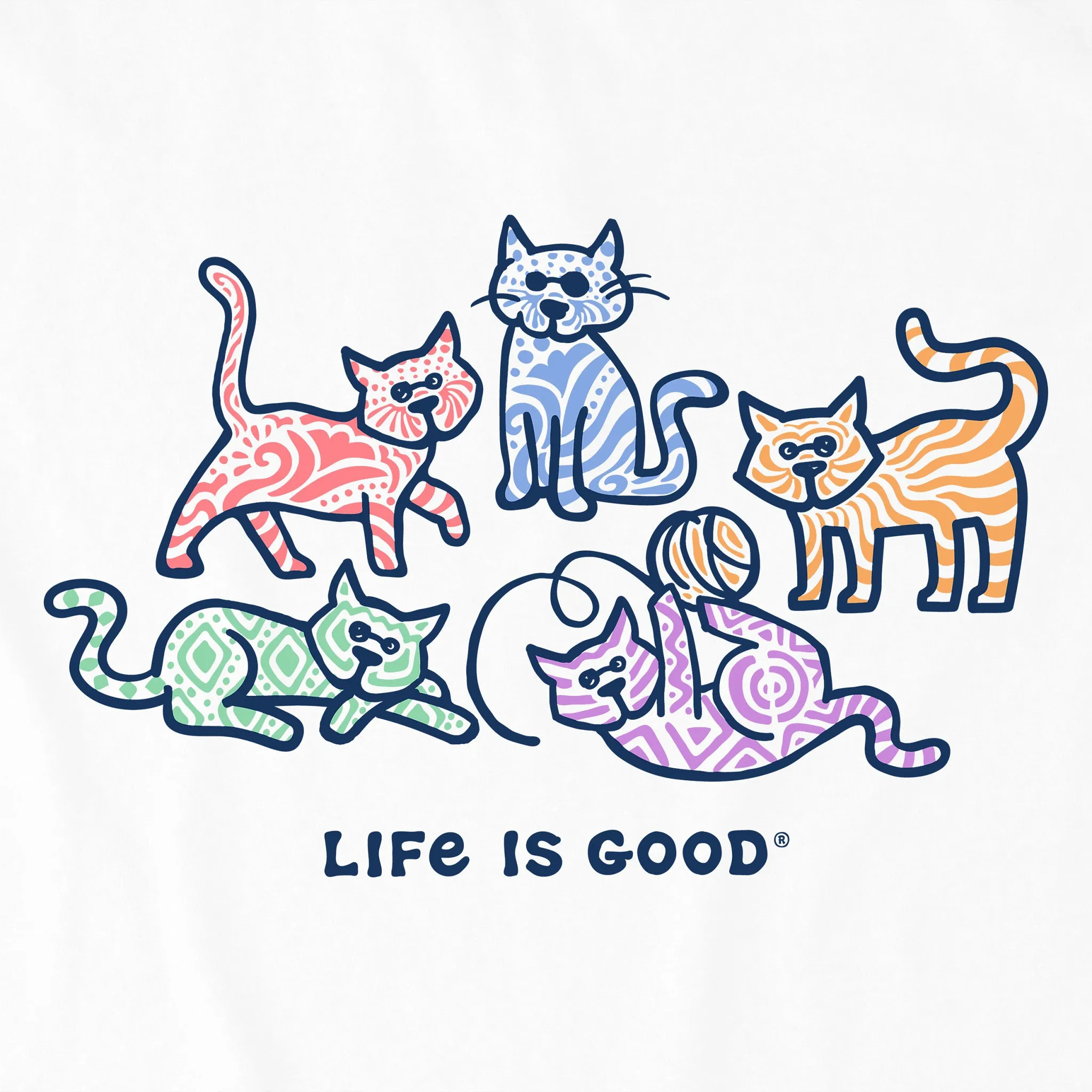 Kids Al's w Patterns Short Sleeve Crusher Tee Life is Good