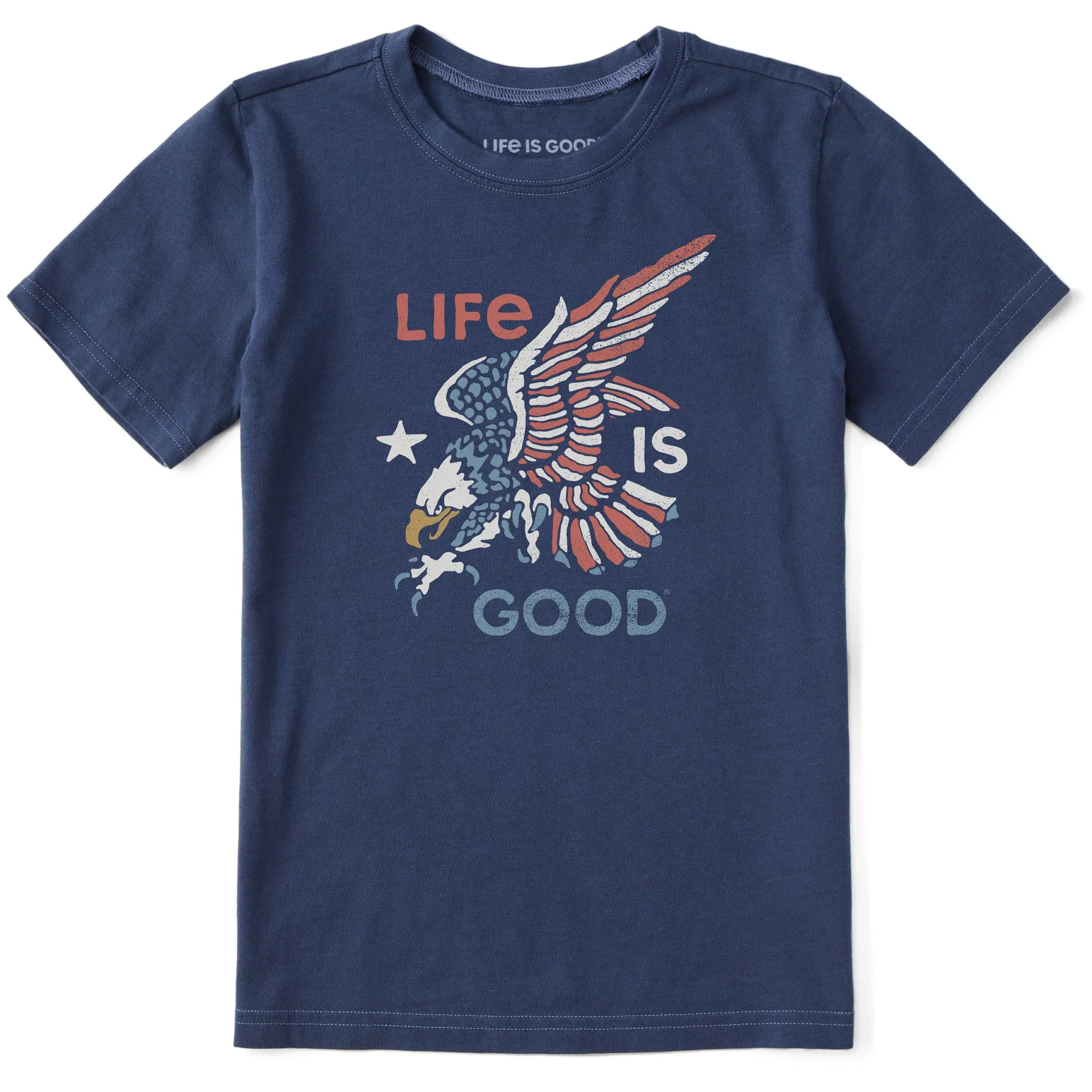 Kids American Eagle Short Sleeve Crusher Tee Life is Good