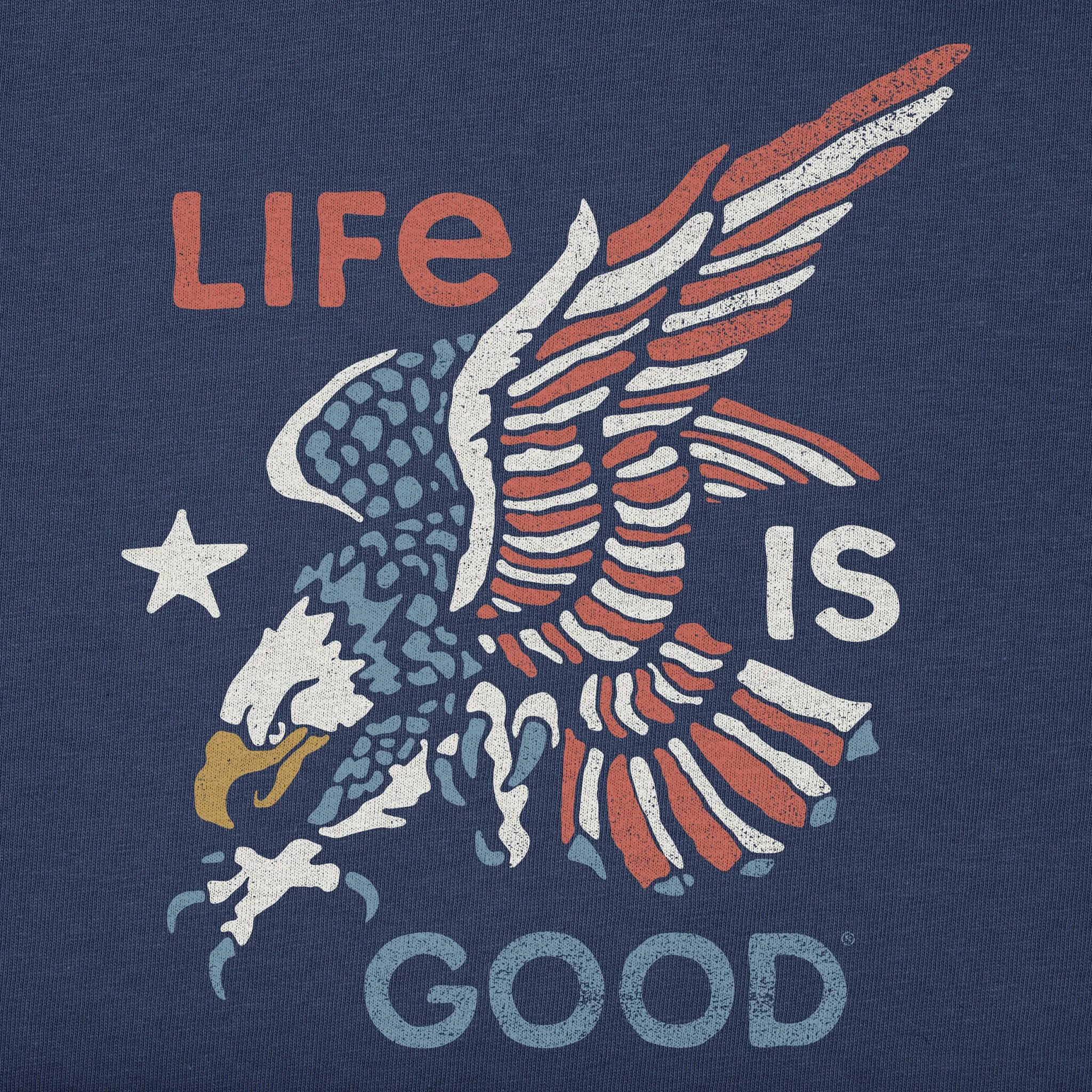 Kids American Eagle Short Sleeve Crusher Tee Life is Good