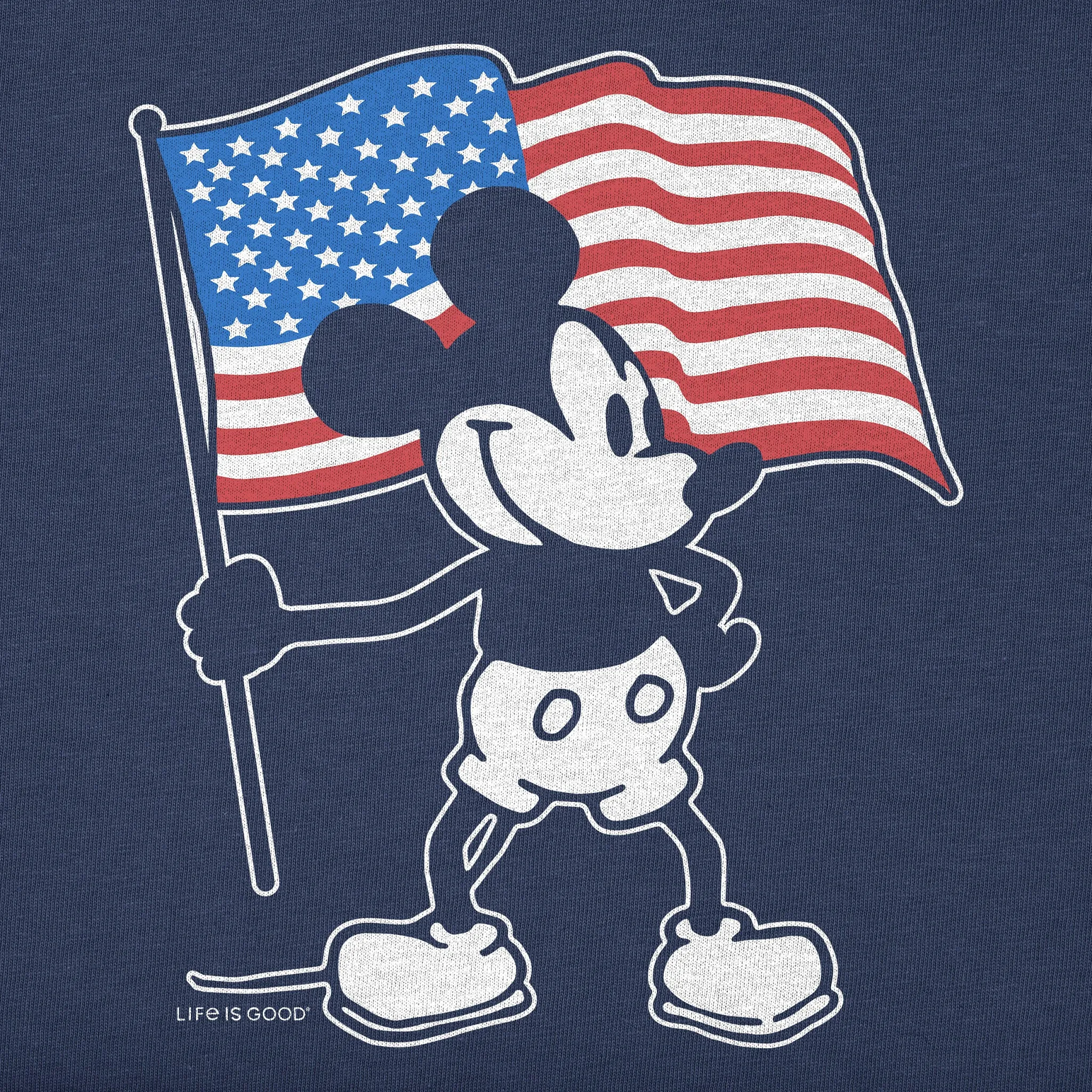 Kids Americana Steamboat Willie Short Sleeve Crusher Tee Life is Good