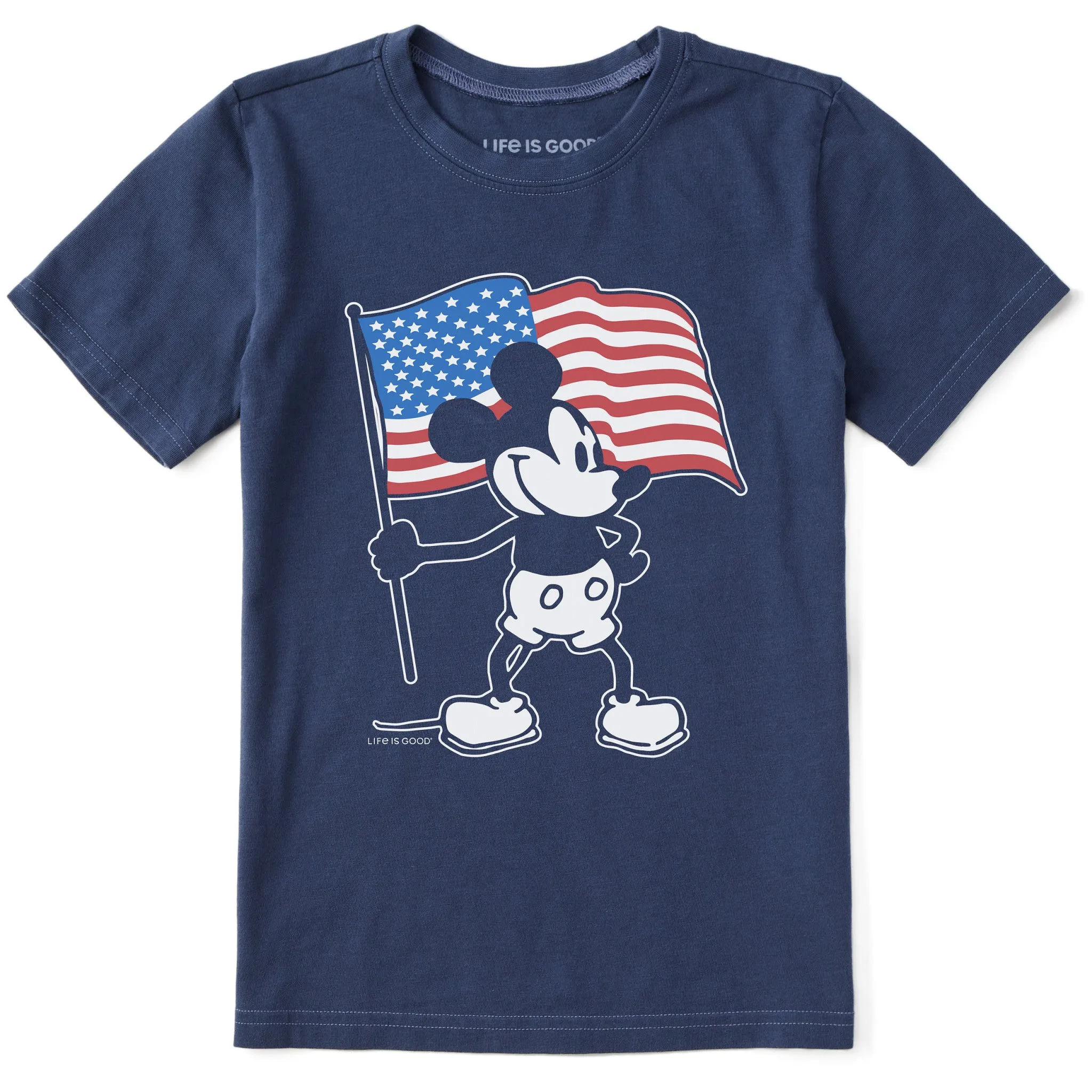 Kids Americana Steamboat Willie Short Sleeve Crusher Tee Life is Good