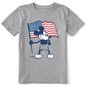 Kids Americana Steamboat Willie Short Sleeve Crusher Tee Life is Good