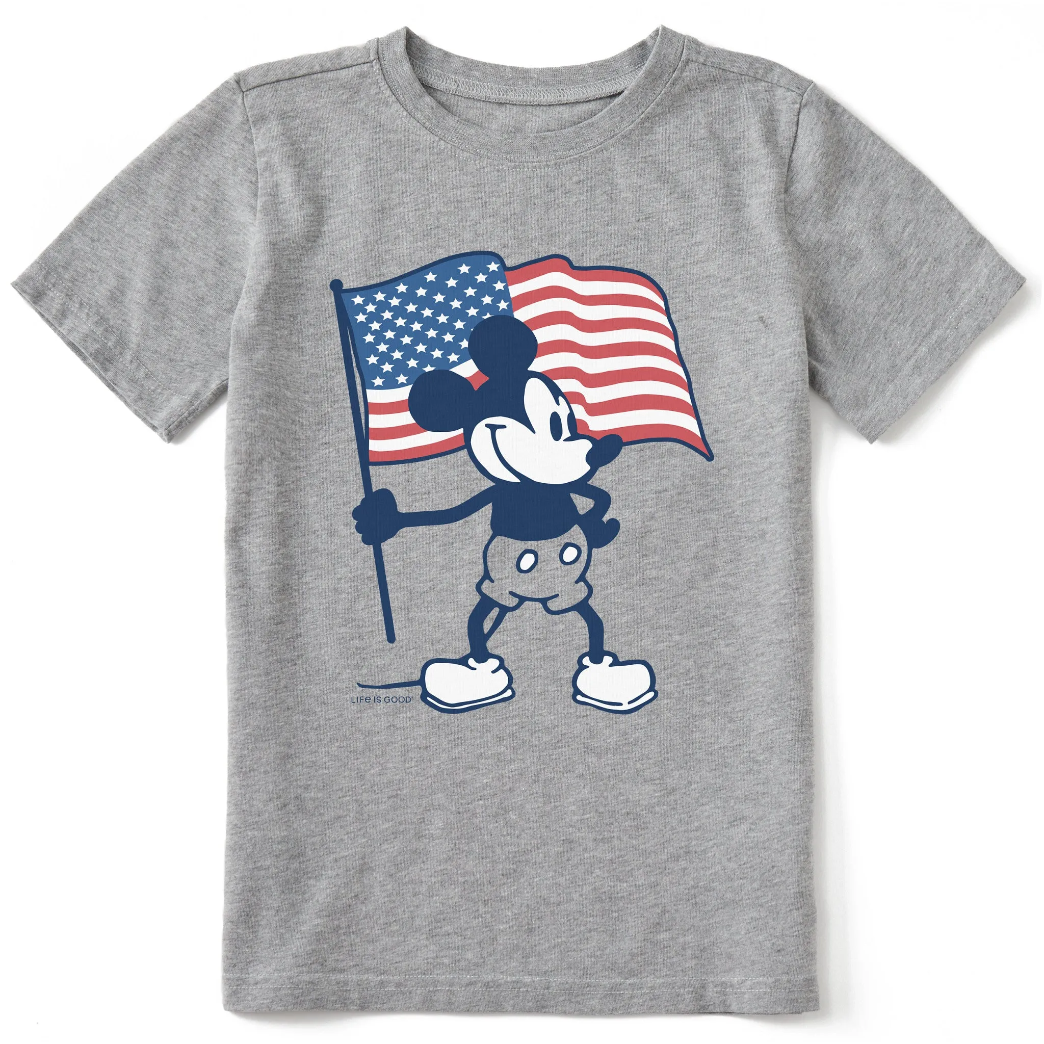 Kids Americana Steamboat Willie Short Sleeve Crusher Tee Life is Good