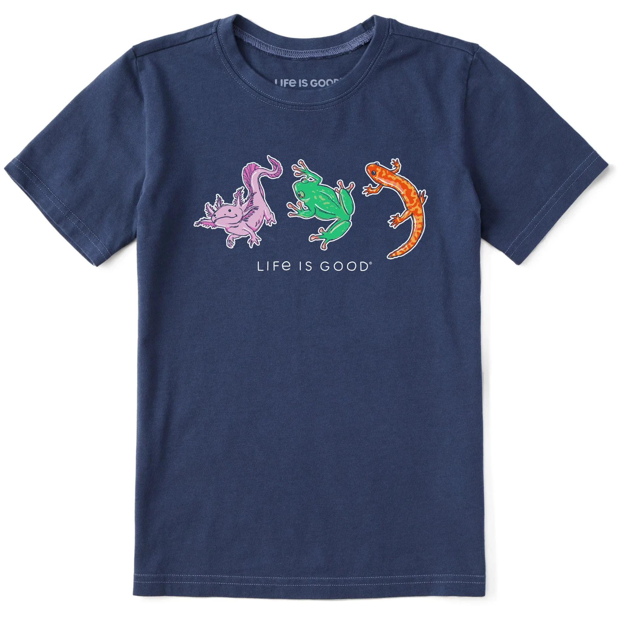 Kids Amphibious Trio Short Sleeve Crusher Tee Life is Good