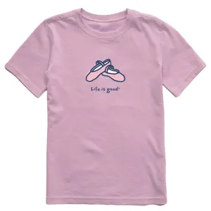 Kids Ballet Slippers Short Sleeve Crusher Tee Life is Good