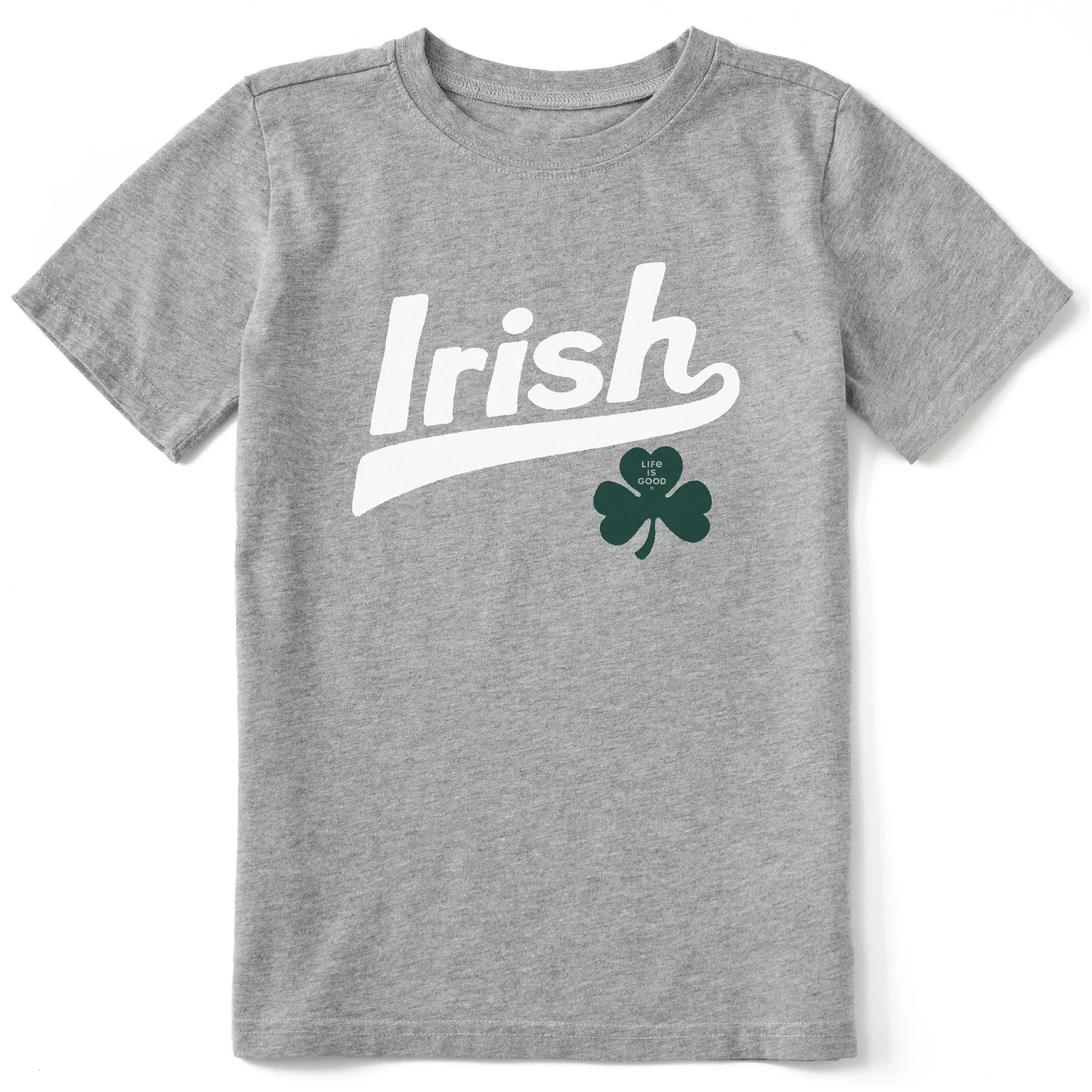 Kids Ballyard Irish Clover Short Sleeve Crusher Tee Life is Good